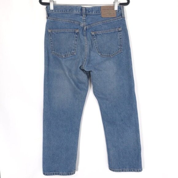 ABERCROMBIE & FITCH Size 4 Women's Jeans Blue Denim Capri USA Made Exclusive VTG - Picture 3 of 12